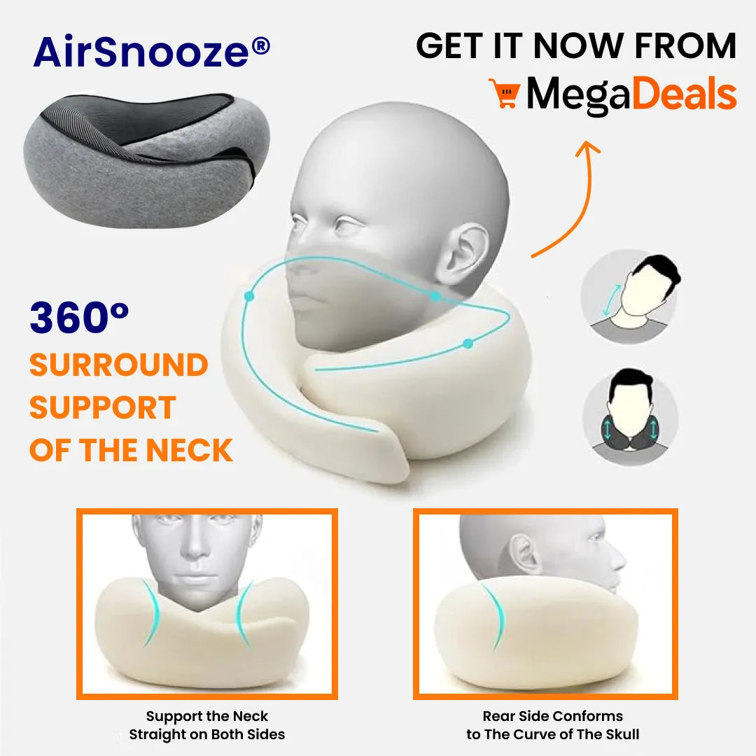 AirSnooze® Ergonomic Neck Pillow – Your Ultimate Travel Companion